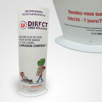 Publidécor, réalisations, totem automatique avec pied isolant